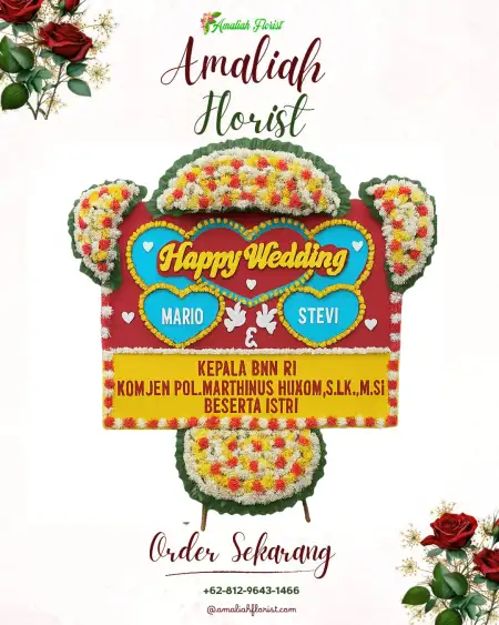 Papan Bunga Pernikahan Perak Timur